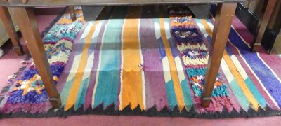 Lot 1161 - A Turkish woollen multicoloured stripe...