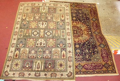 Lot 1172 - Two Persian style machine woven woollen rugs