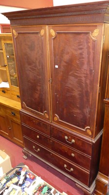 Lot 1176 - A 19th century mahogany and satinwood inlaid...