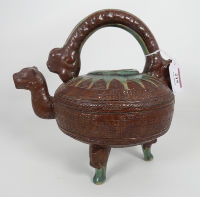 Lot 215 - A 20th century Chinese stoneware teapot, based...