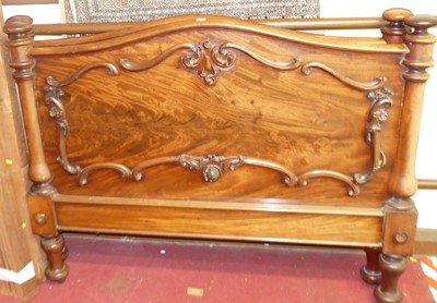 Lot 1183 - A mid-Victorian mahogany double bedstead,...