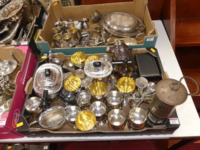 Lot 237 - A collection of silver plated wares, to...