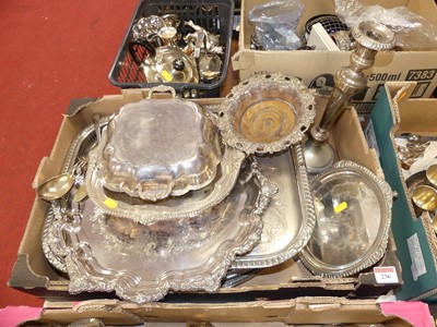 Lot 236 - A collection of silver plated wares, to...