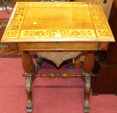 Lot 1200 - An early Victorian rosewood and floral...