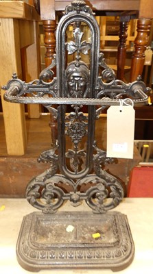 Lot 1208 - A Victorian black painted and pierced cast...