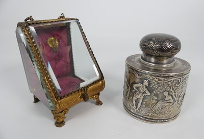 Lot 245 - A Victorian silver tea caddy, repousse...