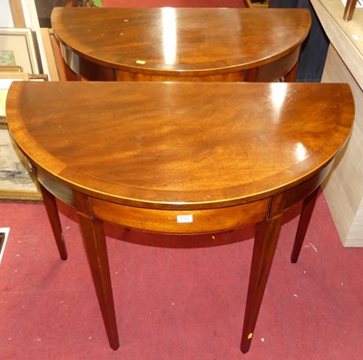 Lot 1211 - A pair of contemporary mahogany and...