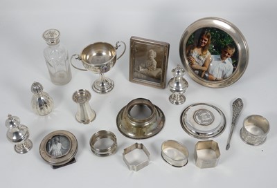 Lot 249 - A collection of mixed silver wares to include...