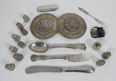 Lot 258 - A collection of mixed silver wares to include...