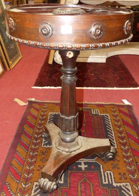 Lot 1228 - A William IV rosewood circular pedestal tripod...