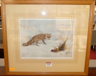 Lot 1119 - Archibald Thorburn (1860-1935) - Fox and...