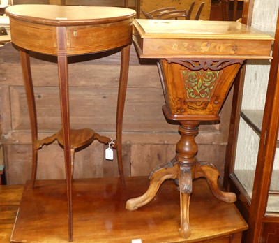 Lot 1244 - An Edwardian mahogany and floral satinwood...