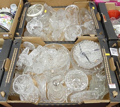 Lot 483 - A collection of glassware, to include cut...