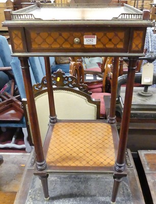 Lot 1252 - A circa 1900 French walnut, mahogany and...