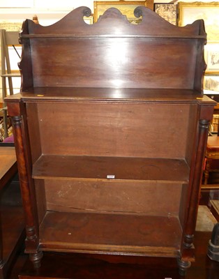 Lot 1239 - A 19th century mahogany freestanding open...