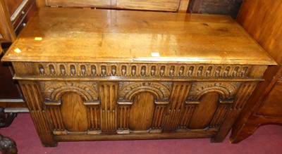 Lot 1263 - A contemporary joined and moulded oak...