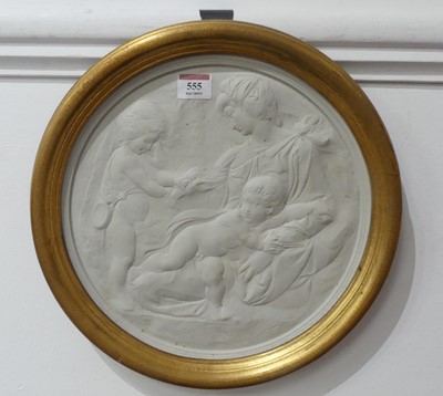 Lot 555 - A Wedgwood Parian plaque, Madonna & Child...