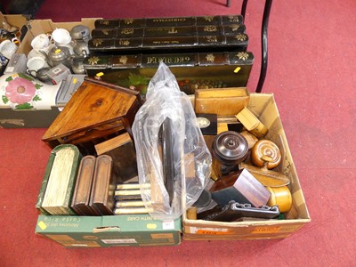 Lot 503 - A collection of treen, to include table boxes,...