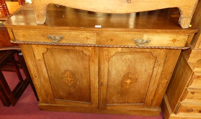 Lot 1271 - A Victorian walnut and floral satinwood inlaid...