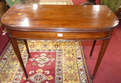 Lot 1304 - An early 19th century mahogany D-shaped...