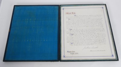 Lot 409 - A Victorian letter congratulating Mr & Mrs JH...