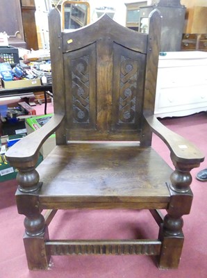 Lot 1314 - A good quality contemporary joined oak...