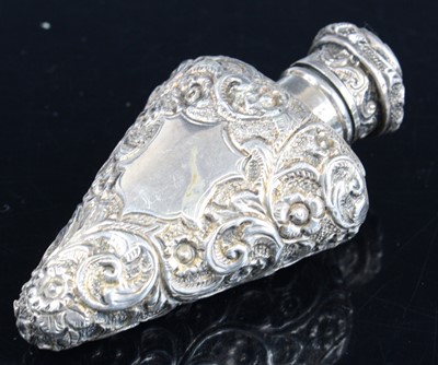 Lot 2151 - A Victorian silver scent bottle of tear-drop...