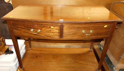 Lot 1355 - A circa 1900 mahogany bow front two-drawer...