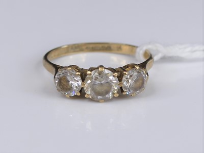 Lot 299 - A Victorian style 9ct gold and cz set...