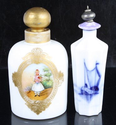 Lot 2149 - A 19th century Continental porcelain scent...