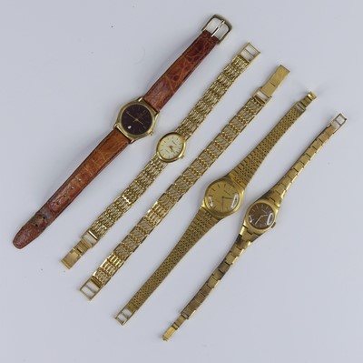 Lot 339 - A lady's Empress Quartz gold plated wristwatch...