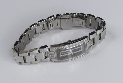 Lot 340 - A Raymond Weil steel and paste set quartz...