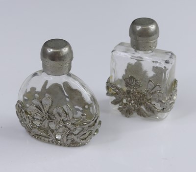 Lot 344 - Two reproduction glass and metal mounted scent...