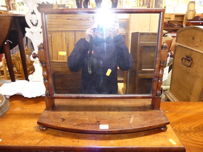 Lot 1367 - A Regency mahogany swing dressing mirror, on...