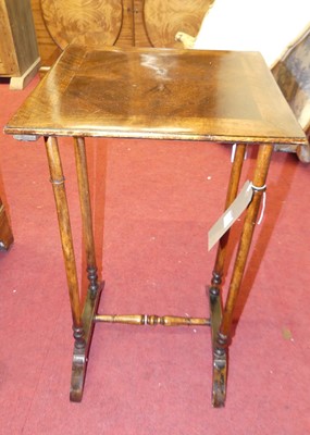 Lot 1373 - A stained walnut and beech single occasional...