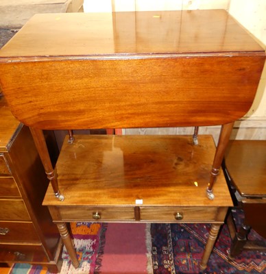 Lot 1383 - A late Victorian mahogany two-drawer side...