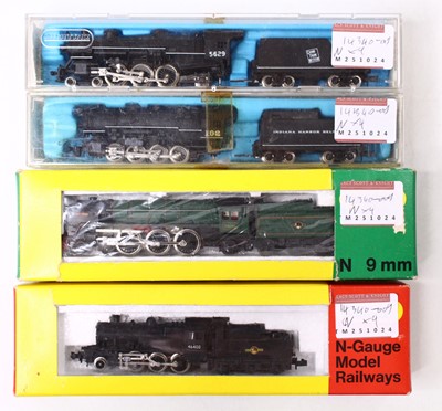 Lot 852 - Four N gauge Minitrix locos to include an...