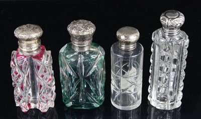 Lot 2161 - A Victorian scent bottle, having a ruby...