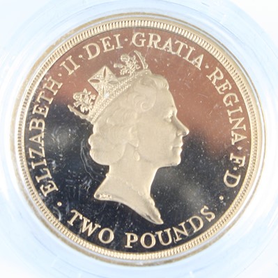 Lot 3360 - United Kingdom, 1995 Gold Proof Two Pounds. to...