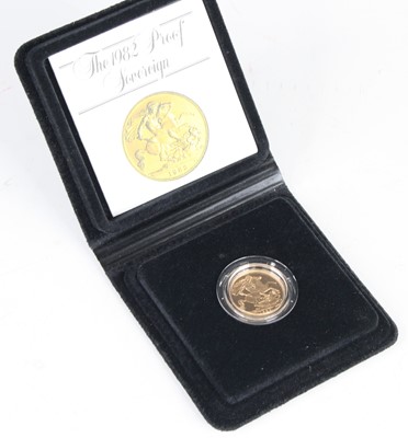 Lot 3110 - United Kingdom, 1982 gold proof full sovereign,...