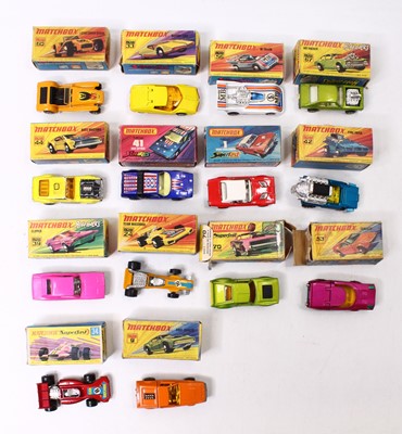 Lot 1544 - Matchbox Superfast group of 14 Boxed various...