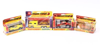 Lot 1553 - Matchbox Speedkings group of 4 boxed diecast...