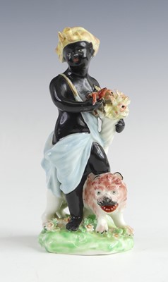 Lot 2113 - A Derby 'Africa' porcelain figure, circa 1760,...