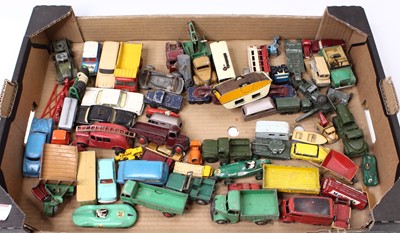 Lot 1437 - Matchbox/Corgi and Dinky tray containing a...