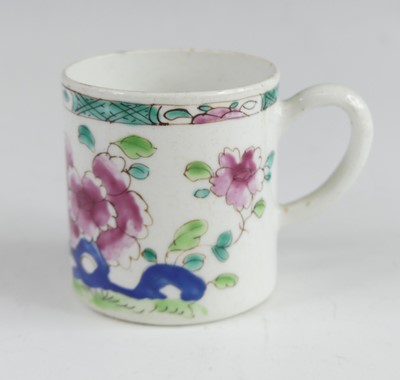 Lot 2053 - A Bow porcelain coffee can, circa 1760, enamel...