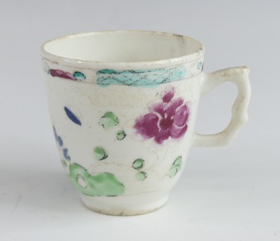 Lot 2050 - A Bow porcelain coffee can, circa 1760, enamel...