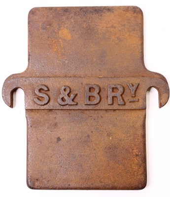 Lot 62 - S&BR (Shrewsbury and Birmingham) cast iron...