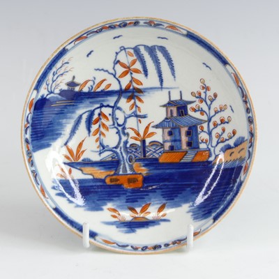 Lot 2079 - A Worcester porcelain saucer, circa 1765,...