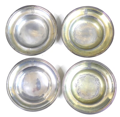 Lot 2188 - A set of four small George III silver dishes,...