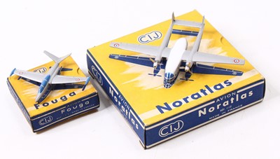 Lot 1601 - CIJ France boxed aircraft group of 2 military...